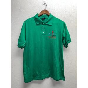 Vintage Maui Jim Polo Shirt Hydrofest Celebrity Golf Golfing Sunglasses Green L